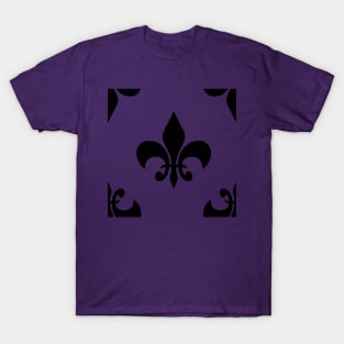 black fleur de lis T-Shirt